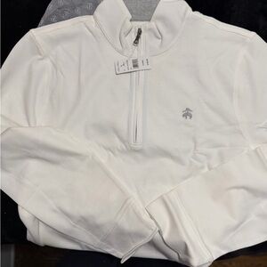 Men's White Half-Zip Sweater